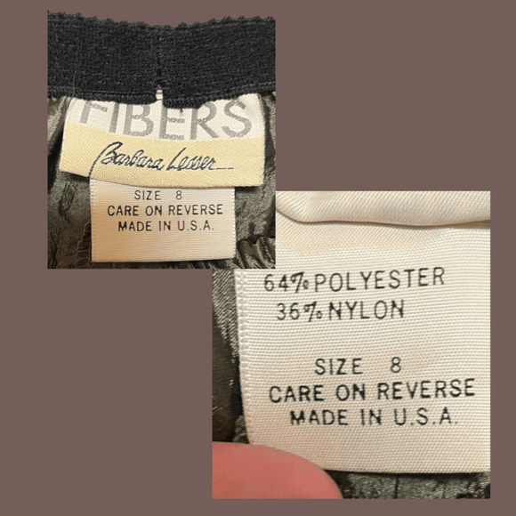 Barbara Lesser Draped Skort | Metallic Bronze | Size 8 | Vintage - Picture 4 of 4